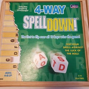 4-Way Spell Down Shut the Box Reading and Spelling Educational Game